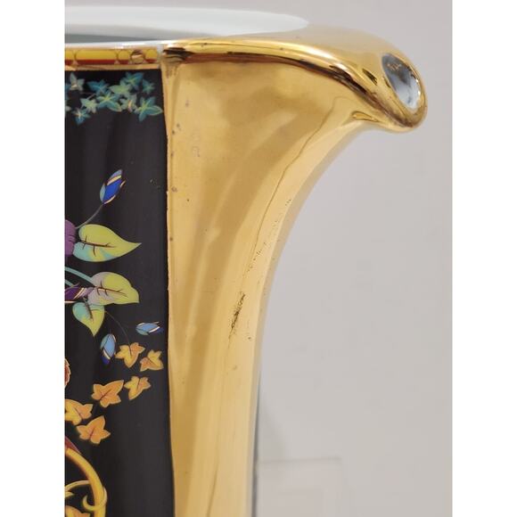 Rutherford Gold Ivy Italy Black Gold Teapot 10" - Picture 6 of 14